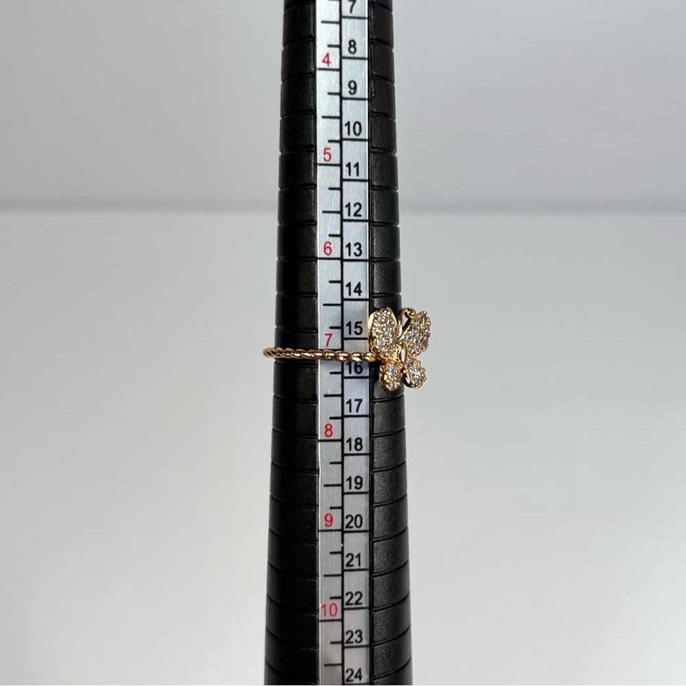 18k rose gold-plated butterfly ring - Picture 5 of 6